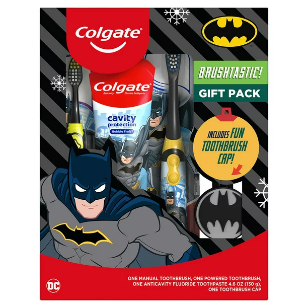 Chrildren Colgate Kids Toothbrush Set with Toothpaste, Batman Gift Pack 4.94 Colgate Kids Toothbrush Set with Toothpaste, Batman Gift