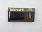New Timberland Leather Wallet Leather Key Fob Black Brown