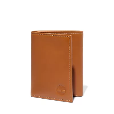 Smooth Leather Tri-Fold Wallet (Tan)