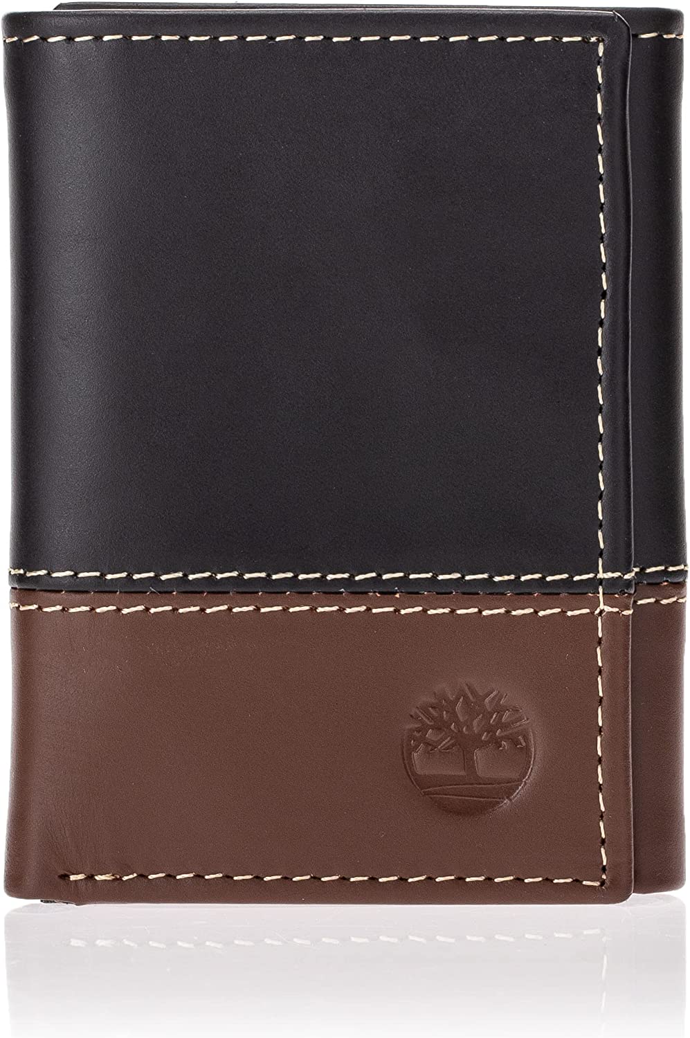 Timberland Men’s Leather Trifold Wallet with ID Window Accessorizzze Plus