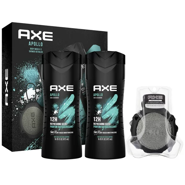 AXE Apollo Sage & Cedarwood Body Wash Gift Set 3pc Accessorizzze Plus