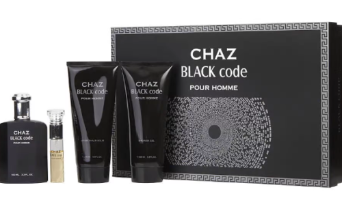 Chaz Black Code for Men Gift Set - 4pcs