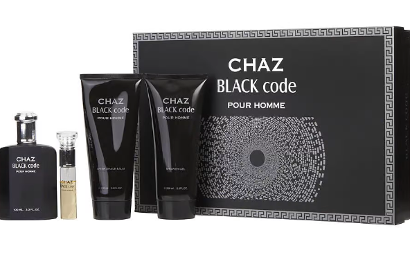 Chaz Black Code for Men Gift Set – 4pcs – Accessorizzze Plus