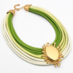 Faux Leather Pendant Necklace Set