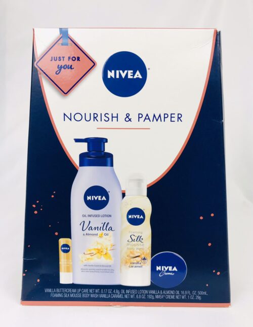 NIVEA Nourish & Smooth Gift Set, 4 pc