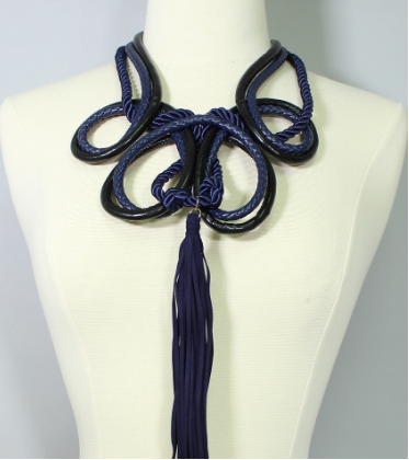 Saddle Statement Necklace - Blue