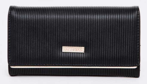 Textured Fashion Wallet black